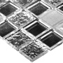 Стеклянная мозаика, Mix Inox 15x15, Metal