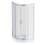 W90G-401-090WT Gem душевое ограждение 90х90, стекло прозрачное, профиль матовое серебро, без поддона