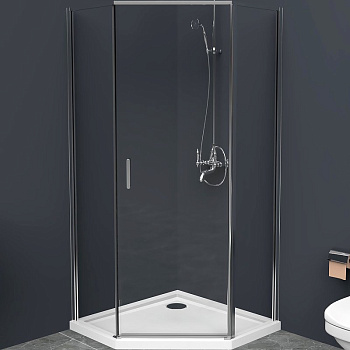 Душевой уголок BelBagno UNO-195-P-1-100-C-Cr