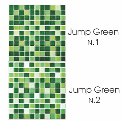 Мозайка  стеклянная Jamp Green №1 (Dark), шт Мозайка  стеклянная Jamp Green №1 (Dark), шт