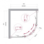 Душевой уголок BelBagno UNO-195-R-2-90-P-Cr