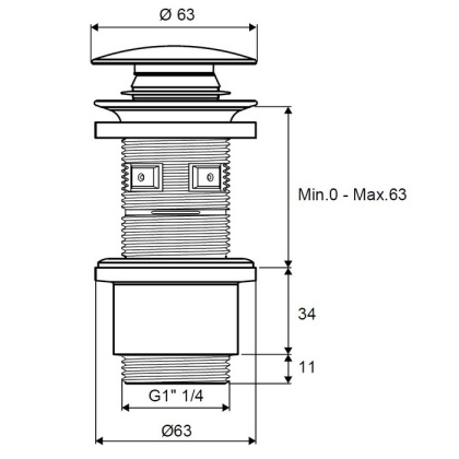 Пробка "click-clack" к сифону EXCELLENT (золото) Пробка "click-clack" к сифону EXCELLENT (золото)