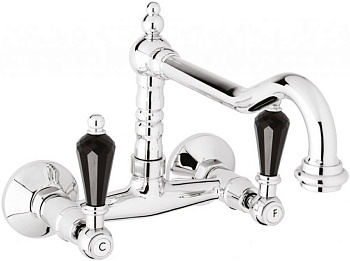 DIAMOND-LLP-01-Sw Кухонный смеситель настенного монтажа, хром, ручки Swarovski