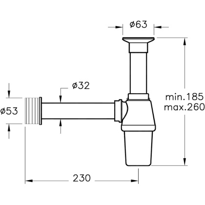 Сифон для раковины (пластиковый)