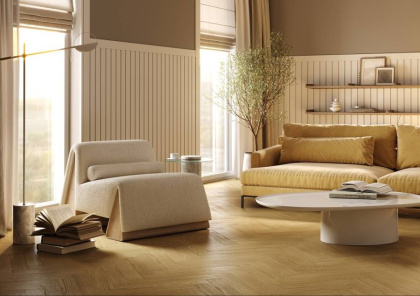 Кварцевый паркет Quartz Parquet Штучный паркет Дуб Рейн, 44-33429, 5/0,6 мм