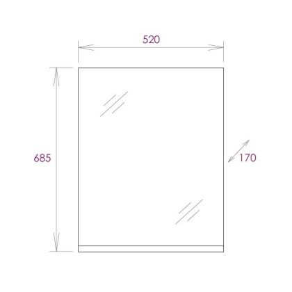 Зеркало Onika ЭКО 52 белое