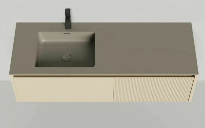 Подвесная тумба Domino 1400, эмаль, под встраиваемую раковину