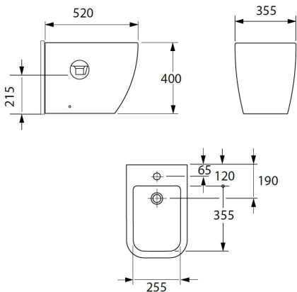 Биде приставное Allen Brau Infinity 4.21005.20 белый глянец Биде приставное Allen Brau Infinity 4.21005.20 белый глянец