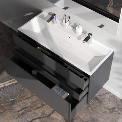 База под раковину подвесная, 60х120,8х49,2 см, серая, M50AFHX1203GM