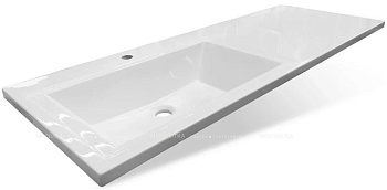 Раковина Эстет Даллас 130 L ФР-00002166 над стиральной машиной Белая