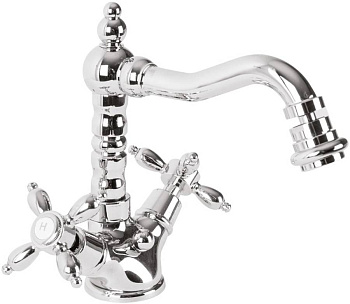 NOSTALGIA-BS2-01 Смеситель на биде с донным клапаном хром, ручки хром