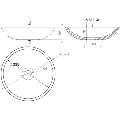 Раковина Salini Callista 05 37х37 1101205SM