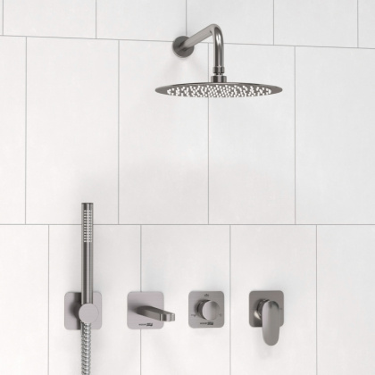 A1451.273.274.097.121.275.100.276 Встраиваемый комплект для ванны с верхней душевой насадкой, лейкой