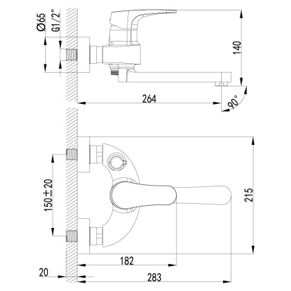 Смеситель Lemark Shift LM4314C для ванны Смеситель Lemark Shift LM4314C для ванны