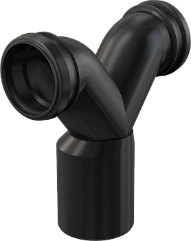 Двойное колено 90° с защитными затворами