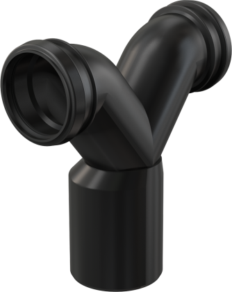 Двойное колено 90° с защитными затворами