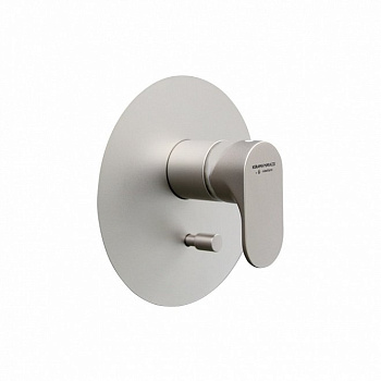 Встроенный однорычажный смеситель OLE для душа с переключателем на два потока, титановый атласный