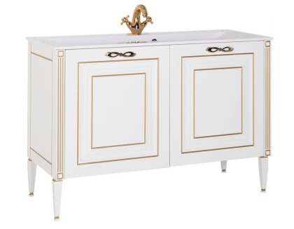 Тумба под раковину Aquanet Паола 120 белый/золото