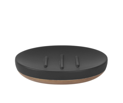 Мыльница Vils, 13,5х2,6х10,1 см, черная, K-6129