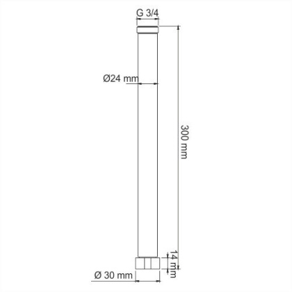 A132 Удлинитель для  душевого комплекта Wasserkraft A132 Удлинитель для  душевого комплекта Wasserkraft