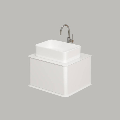 Тумба под раковину Creto Stella 60 см белый глянец, 16-CRE35/60