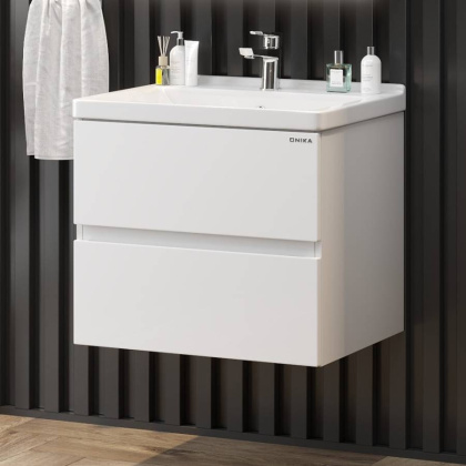 Тумба Onika Эвада 70 подвесная, белая (ум. Миранда 70)