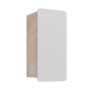 Полупенал Lemark OLIVIA 35см подвесной, 1 дверный, открывание лев/прав, цвет корпуса: Дуб кантри, цвет фасада: Белый глянец