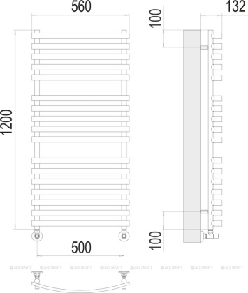Полотенцесушитель Terminus Капри П17 500х1200 Полотенцесушитель Terminus Капри П17 500х1200