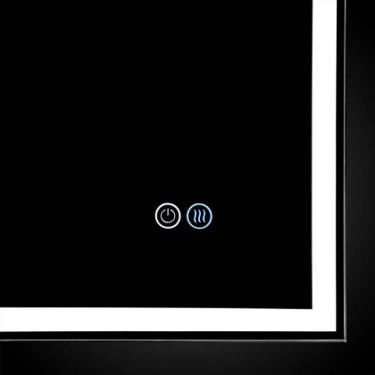 Зеркало LED VLM-3VN800-2 800х600 c сенсорным выключателем и диммером, антизапотевание Зеркало LED VLM-3VN800-2 800х600 c сенсорным выключателем и диммером, антизапотевание