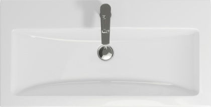 Прямоугольная мебельная раковина COMO с отверстием под смеситель, размером 90 см. Прямоугольная мебельная раковина COMO с отверстием под смеситель, размером 90 см.