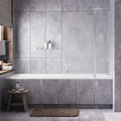 Berkel 48P02-110R Matt glass Fixed Стеклянная шторка на ванну Wasserkraft