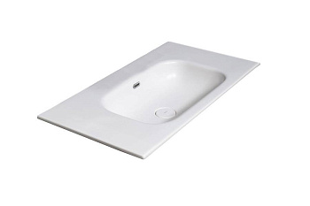 Столешница моноблок Vallessi 80 белая керамика без отверстия