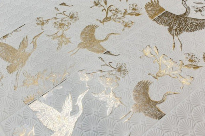 Декор HGD\A457\12161R Гарса Белый/Золотой/Металл (75см*25см*9мм) (6шт/1,125м2) Для стен, шт