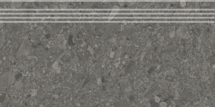 Ступень Чеппо ди Гре антрацит матовый обрезной 30x60x0,9