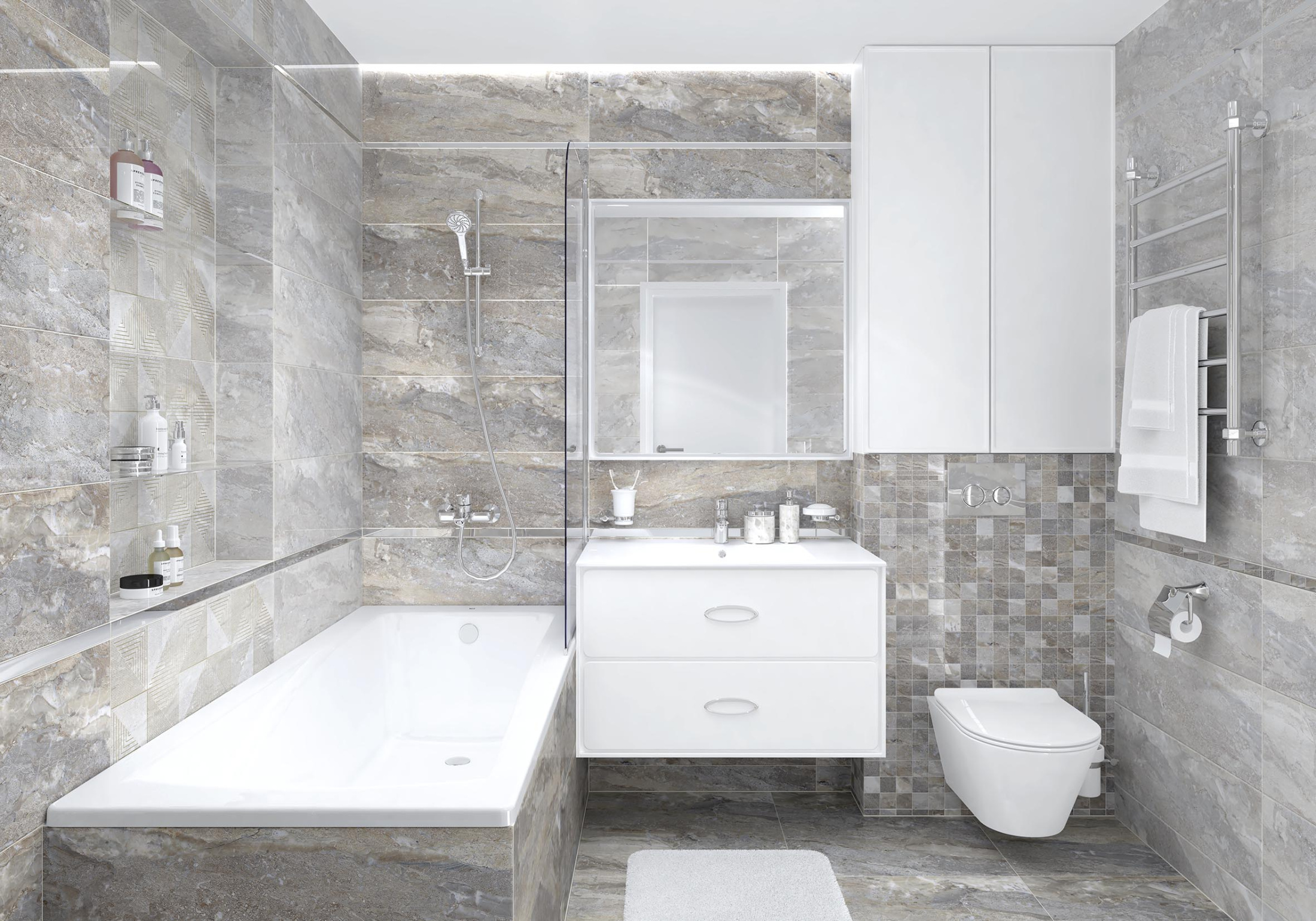 Плитка настенная Elpaso бежевый 25х75 (9шт/1,69м2),м2