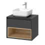 Тумба под накладную раковину EXCELLENT Tuto 60 см (серый/дуб), 1 ящик