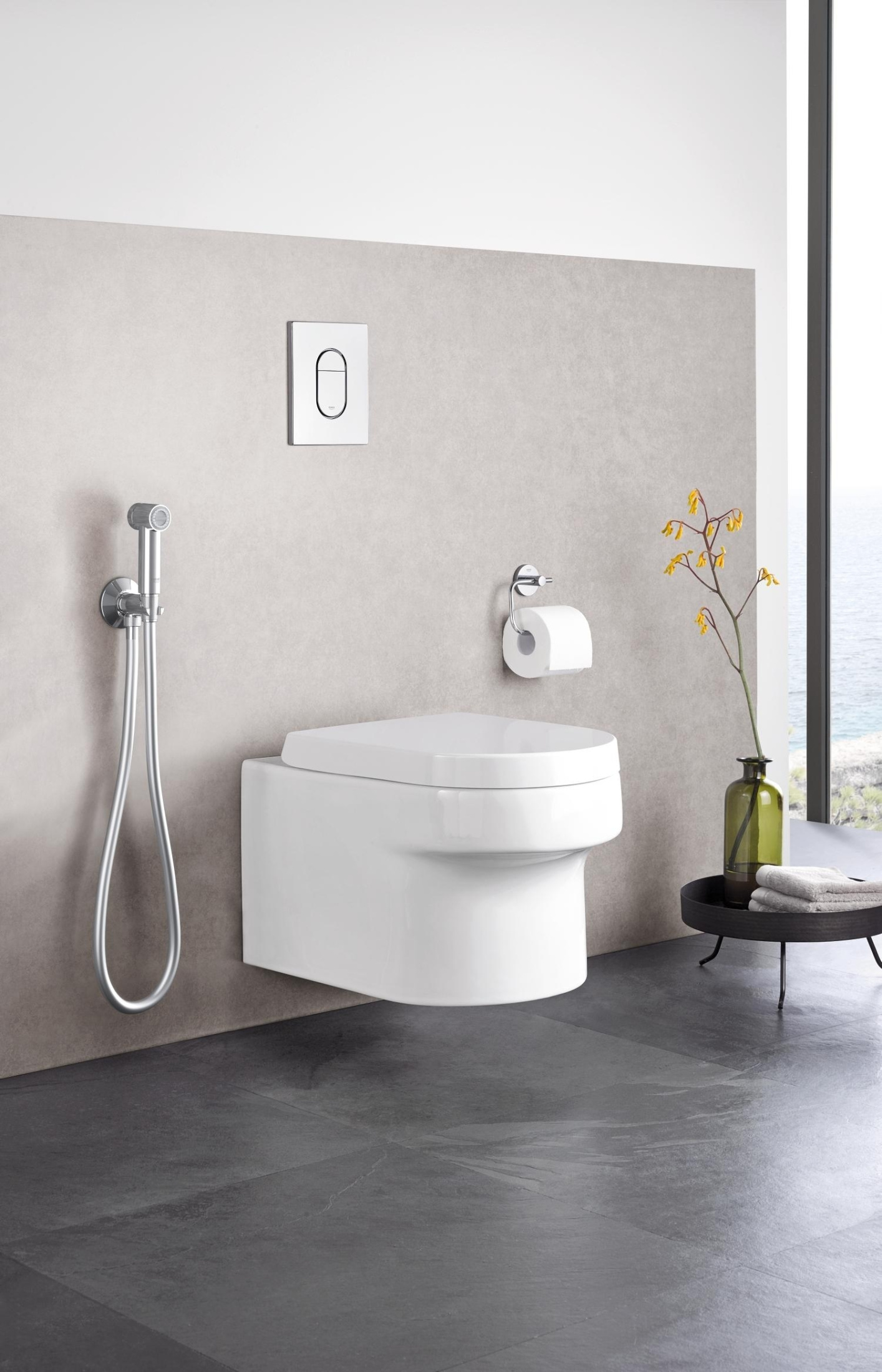 Гигиенический душ с угловым вентилем, 1 вид струи, GROHE Sena, хром, (26329000)