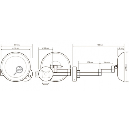 Косметическое зеркало с подсветкой Косметическое зеркало с подсветкой
