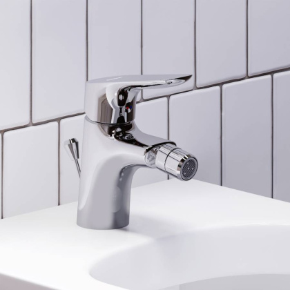 770240000 Jupiter, Смеситель для биде с донным клапаном, Хром