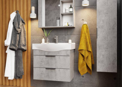 Тумба Onika Девис 65 подвесная, бетон чикаго (ум. Беверли 65)