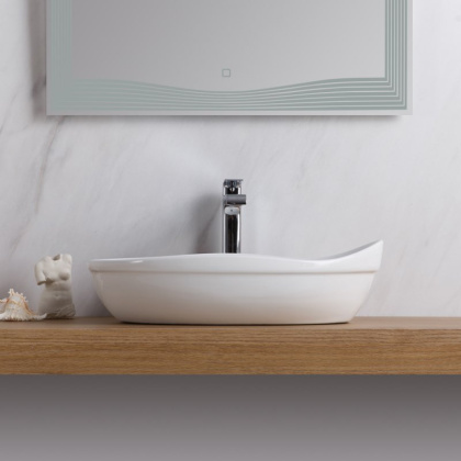 Раковина керамическая накладная, овальная BB1362