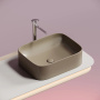 Умывальник чаша накладная прямоугольная (цвет Капучино Матовый) Element 505*380*150мм