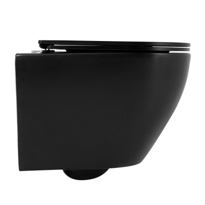 COLORATO Унитаз подвесной безободковый с креплением, чёрный матовый, BB062CHR-MB COLORATO Унитаз подвесной безободковый с креплением, чёрный матовый, BB062CHR-MB