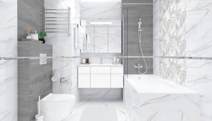 Декор-1 Aria Botanica белый 20х50, шт