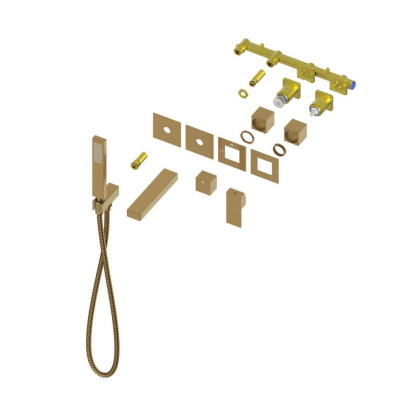 Смеситель встроенный для ванны с душем Timo Selene 2014/17YSM золото матовое