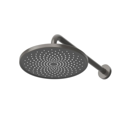 RELAX-DSET-GM Душевой комплект встраиваемый (смеситель встраиваемый, верхний душ, ручной душ со шлангом, штуцер с держателем), оружейная сталь