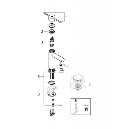 Смеситель для раковины Grohe Essence New 34294001 хром Смеситель для раковины Grohe Essence New 34294001 хром