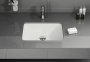 Раковина VitrA S20, встраиваемая снизу, прямоугольная 50 cм, c переливом, цвет белый