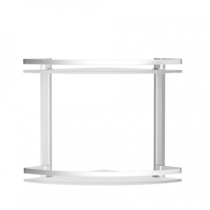 Полка двухуровневая угловая  Sense L стеклянная, 27,5х34х24 см, алюминий, A7456200