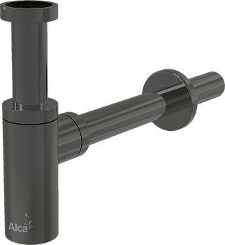 Сифон для умывальника DN32 DESIGN, GUN METAL-глянец